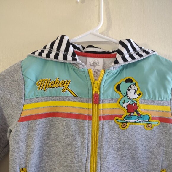Mickey Mousse Full Zip Hoodie Disney Sweatshirt Youth Size 4 Skating Colorful - Picture 7 of 11